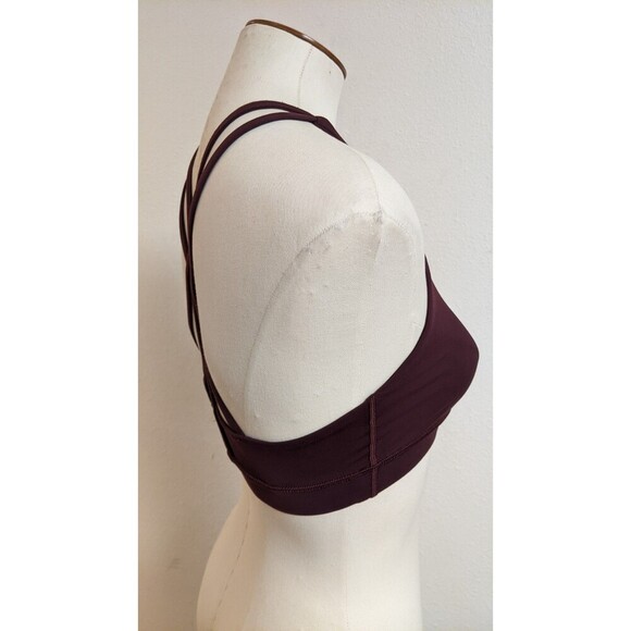 Women's Lululemon Energy Bra Flocked Dark Adobe Criss Cross Back Size 6 - Picture 8 of 9